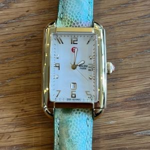 Michele Milou Park Gold Face watch
